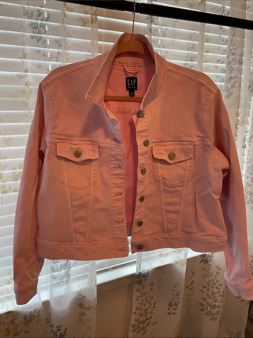 GAP Soft Pink Denim Jacket - Women's Short Trucker Women Size XL